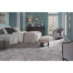 Ash Blended Slate 12 in. x 12 in. Peel and Stick Vinyl Tile (30 sq. ft. / case) by TrafficMaster -Cozy Floor Style ash blended slate trafficmaster vinyl tile ss1213 44 1000