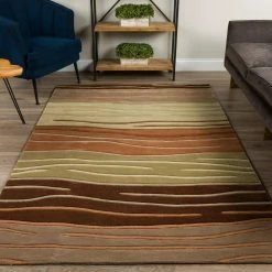 Ascot 306 Striped Autumn 8 ft. x 10 ft. Area Rug by Addison Rugs -Cozy Floor Style autumn addison rugs area rugs hdas306au8x10 31 1000