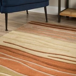 Ascot 306 Striped Autumn 8 ft. x 10 ft. Area Rug by Addison Rugs -Cozy Floor Style autumn addison rugs area rugs hdas306au8x10 4f 1000
