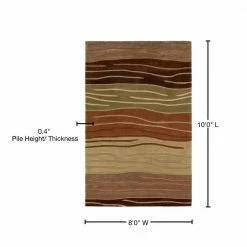 Ascot 306 Striped Autumn 8 ft. x 10 ft. Area Rug by Addison Rugs -Cozy Floor Style autumn addison rugs area rugs hdas306au8x10 76 1000