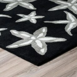Cove 8 Starfish Black 3 ft. 6 in. x 5 ft. 6 in. Area Rug by Addison Rugs 21 Cove 8 Starfish Black 3 ft. 6 in. x 5 ft. 6 in. Area Rug by Addison Rugs -Cozy Floor Style black addison rugs area rugs hdcv8bk4x6 4f 1000
