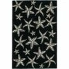 Cove 8 Starfish Black 3 ft. 6 in. x 5 ft. 6 in. Area Rug by Addison Rugs 1 Cove 8 Starfish Black 3 ft. 6 in. x 5 ft. 6 in. Area Rug by Addison Rugs -Cozy Floor Style black addison rugs area rugs hdcv8bk4x6 64 1000