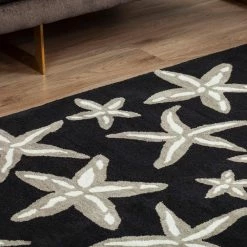 Cove 8 Starfish Black 3 ft. 6 in. x 5 ft. 6 in. Area Rug by Addison Rugs 17 Cove 8 Starfish Black 3 ft. 6 in. x 5 ft. 6 in. Area Rug by Addison Rugs -Cozy Floor Style black addison rugs area rugs hdcv8bk4x6 a0 1000