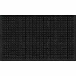 36 in. x 60 in. Black Synthetic Fiber and Recycled Rubber Commercial Door Mat by TrafficMaster