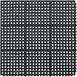 Black 36 in. x 36 in. Rubber Anti-Fatigue Comfort Mat by TrafficMaster