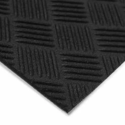Black 36 in. x 48 in. Rubber Deck Plate Mat by TrafficMaster -Cozy Floor Style black trafficmaster commercial floor mats mt1003508 c3 1000