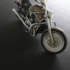 Black Raised Coin 18 in. x 18 in. x 3.1 mm Rubber Interlocking Modular Flooring Tiles, 6-Pack (13.5 sq. ft.) by TrafficMaster -Cozy Floor Style black trafficmaster gym floor tiles 11n 532 18x18hd 1f 1000