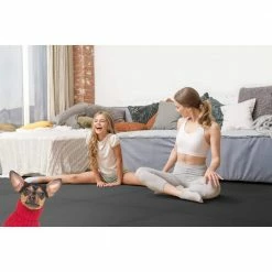 Black/Gray 24 in. x 24 in. x .52 in. Foam Dual Sided Impact Gym Floor Tiles (4 Tiles/Pack (16 sq. ft.) by TrafficMaster -Cozy Floor Style black trafficmaster gym floor tiles 24213hdus 77 1000