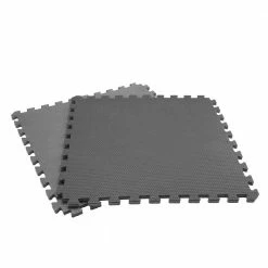 Black/Gray 24 in. x 24 in. x .52 in. Foam Dual Sided Impact Gym Floor Tiles (4 Tiles/Pack (16 sq. ft.) by TrafficMaster -Cozy Floor Style black trafficmaster gym floor tiles 24213hdus fa 1000