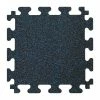 Black with Blue Flecks 18 in. x 18 in. x 0.3 in. Rubber Gym Floor Tiles (6 Tiles/Pack) (14.32 sq. ft.) by TrafficMaster -Cozy Floor Style black trafficmaster gym floor tiles 58298 64 1000