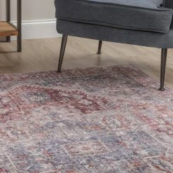 Baldwin 2 Blush 3 ft. 3 in. x 5 ft. 3 in. Medallion Velvet Non-Skid Indoor Area Rug by Addison Rugs -Cozy Floor Style blush addison rugs area rugs hdba2bl3x5 fa 1000