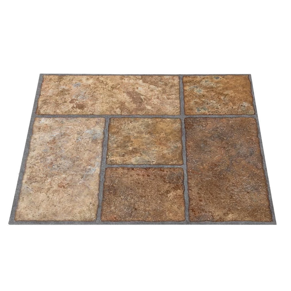 Bodden Bay 12 in. x 12 in. Terra Cotta Peel and Stick Vinyl Tile (30 sq. ft. / case) by TrafficMaster 7 Bodden Bay 12 in. x 12 in. Terra Cotta Peel and Stick Vinyl Tile (30 sq. ft. / case) by TrafficMaster - Image 5