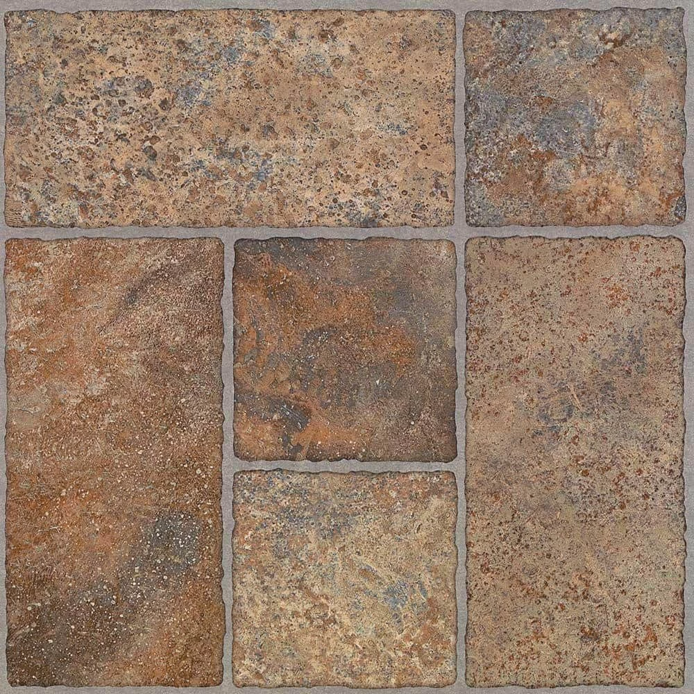 Bodden Bay 12 in. x 12 in. Terra Cotta Peel and Stick Vinyl Tile (30 sq. ft. / case) by TrafficMaster 3 Bodden Bay 12 in. x 12 in. Terra Cotta Peel and Stick Vinyl Tile (30 sq. ft. / case) by TrafficMaster