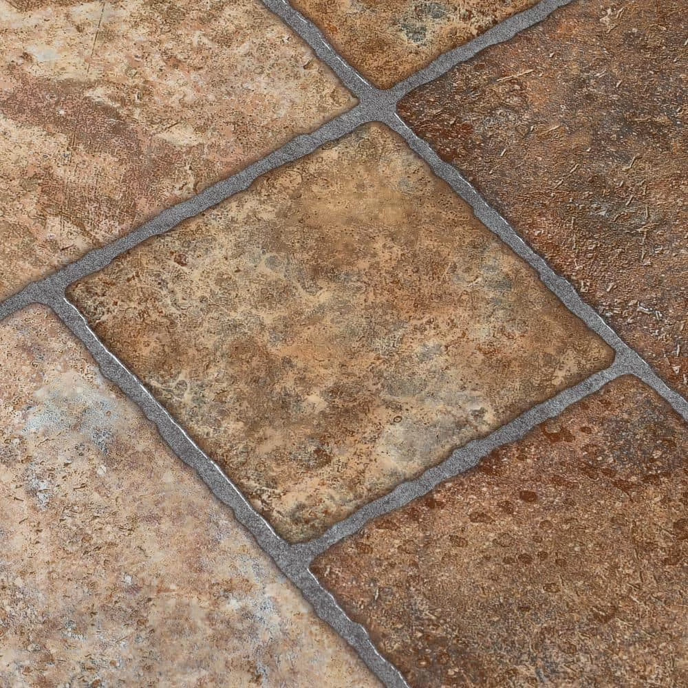 Bodden Bay 12 in. x 12 in. Terra Cotta Peel and Stick Vinyl Tile (30 sq. ft. / case) by TrafficMaster 9 Bodden Bay 12 in. x 12 in. Terra Cotta Peel and Stick Vinyl Tile (30 sq. ft. / case) by TrafficMaster - Image 7