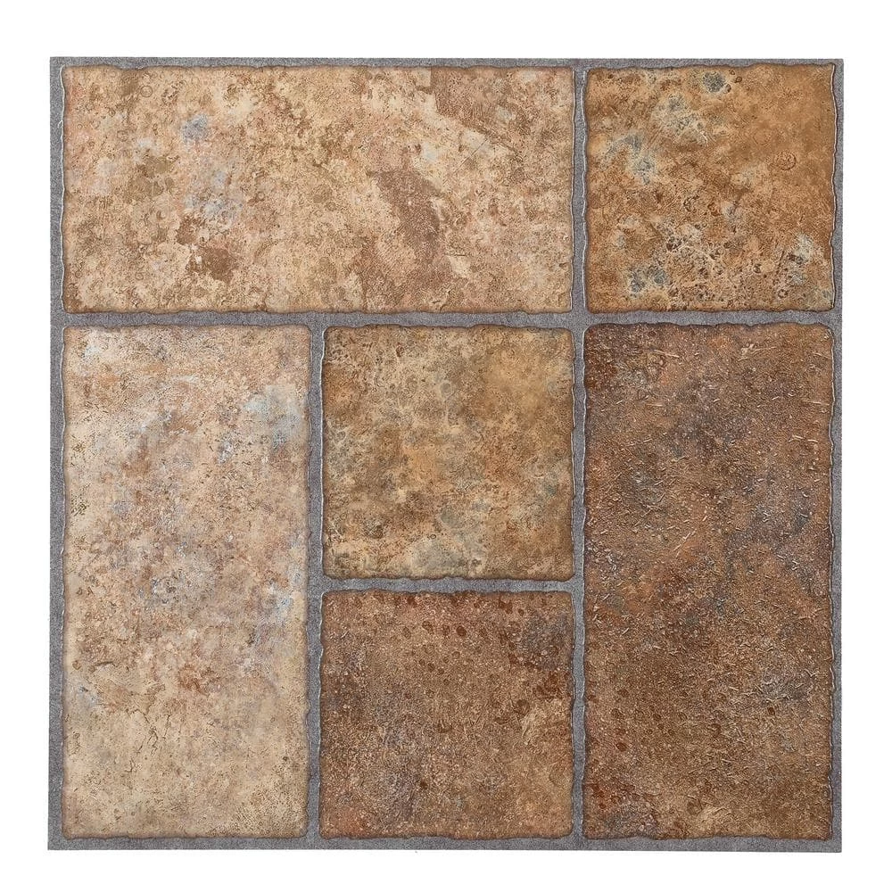 Bodden Bay 12 in. x 12 in. Terra Cotta Peel and Stick Vinyl Tile (30 sq. ft. / case) by TrafficMaster 10 Bodden Bay 12 in. x 12 in. Terra Cotta Peel and Stick Vinyl Tile (30 sq. ft. / case) by TrafficMaster - Image 8