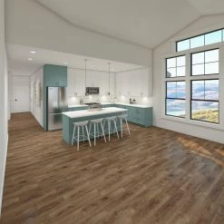 Cowley Creek Oak 8 mm Thick x 8.03 in. W x 47.64 in. L Water resistant Laminate Wood Flooring (21.26 sq. ft./Case) by TrafficMaster -Cozy Floor Style brown trafficmaster laminate wood flooring 360831 2k383 31 1000