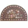 Half Round Stone 18 in. x 30 in. Door Mat by TrafficMaster -Cozy Floor Style browns and tans printed on a flocked surface trafficmaster door mats 60 730 0498 01800030 64 1000