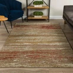 Serene 6 Abstract Stripes Canyon 7 ft. 10 in. x 10 ft. 7 in. Area Rug by Addison Rugs -Cozy Floor Style canyon addison rugs area rugs hdsn6ca8x11 31 1000
