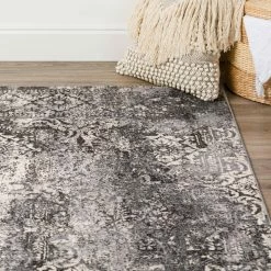 Apollo 7 Carbon 2 ft. 3 in. x 7 ft. 5 in. Distressed Patterned Indoor Runner Rug by Addison Rugs -Cozy Floor Style carbon addison rugs area rugs hdap7ca2x7 76 1000