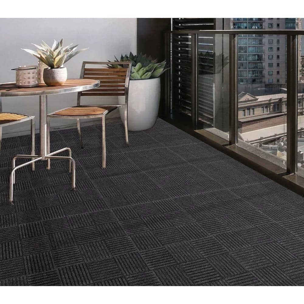 Black Residential 18 in. x 18 Peel and Stick Carpet Tile (8 Tiles/Case)18 sq. ft. by TrafficMaster 9 Black Residential 18 in. x 18 Peel and Stick Carpet Tile (8 Tiles/Case)18 sq. ft. by TrafficMaster - Image 7