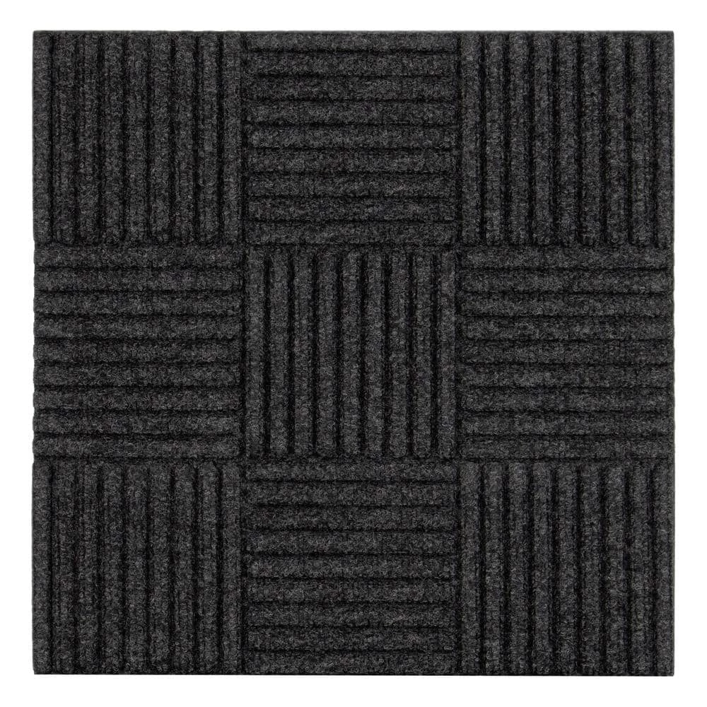 Black Residential 18 in. x 18 Peel and Stick Carpet Tile (8 Tiles/Case)18 sq. ft. by TrafficMaster 3 Black Residential 18 in. x 18 Peel and Stick Carpet Tile (8 Tiles/Case)18 sq. ft. by TrafficMaster