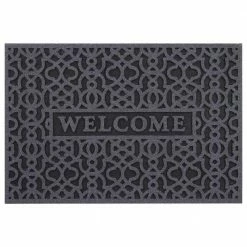 Geo Welcome Charcoal 24 in. x 36 in. Door Mat by TrafficMaster -Cozy Floor Style charcoal trafficmaster door mats 60781172924x36 a0 1000