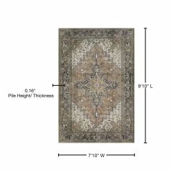 Athena 3 Chocolate 7 ft. 10 in. x 9 ft. 10 in. Area Rug by Addison Rugs -Cozy Floor Style chocolate addison rugs area rugs hdat3ch8x10 76 1000