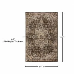 Fergus 1 Chocolate 9 ft. 4 in. x 13 ft. 2 in. Area Rug by Addison Rugs -Cozy Floor Style chocolate addison rugs area rugs hdfg1ch10x13 76 1000