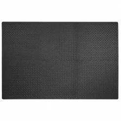 Dark Gray 24 in. x 24 in. x 0.47 in. Foam Interlocking Gym Floor Tiles (6 Tiles/Pack) (24 sq. ft.) by TrafficMaster -Cozy Floor Style dark gray diamond plate finish with borders trafficmaster gym floor tiles tm1264 1d 1000