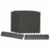 Dark Gray 24 in. x 24 in. x 0.47 in. Foam Interlocking Gym Floor Tiles (6 Tiles/Pack) (24 sq. ft.) by TrafficMaster -Cozy Floor Style dark gray diamond plate finish with borders trafficmaster gym floor tiles tm1264 64 1000