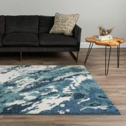 Harmony 3 Denim 5 ft. 1 in. x 7 ft. 5 in. Area Rug by Addison Rugs -Cozy Floor Style denim addison rugs area rugs hdhm3de5x7 31 1000