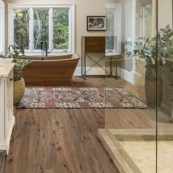 6 in. W x 36 in. L Edwards Oak Rigid Core Click Lock Luxury Vinyl Plank Flooring (32-case/768 sq. ft./pallet) by TrafficMaster -Cozy Floor Style edwards oak trafficmaster vinyl plank flooring vtrhddevoak636p c3 1000