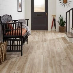 Fall Ridge Hickory 7 mm T x 7.5 in. W Laminate Wood Flooring (26.8 sq.ft/Case) by TrafficMaster -Cozy Floor Style fall ridge hickory trafficmaster laminate wood flooring tm2 31 1000