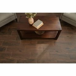 Glenwood Cherry 7 in. x 20 in. Ceramic Floor and Wall Tile (10.89 sq. ft. / case) by TrafficMaster -Cozy Floor Style glenwood cherry trafficmaster ceramic tile gw08720hd1p2 40 1000