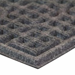 Gray Texture 18 in. x 30 in. Door Mat by TrafficMaster -Cozy Floor Style gray polyester carpet surface trafficmaster door mats 60 828 1714 01800030 40 1000