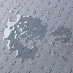 Gray Raised Coin 18 in. x 18 in. x 3.1 mm Rubber Interlocking Modular Flooring Tiles, 6-Pack (13.5 sq. ft.) by TrafficMaster -Cozy Floor Style gray raised coin trafficmaster gym floor tiles 11grn 532 18x18 76 1000