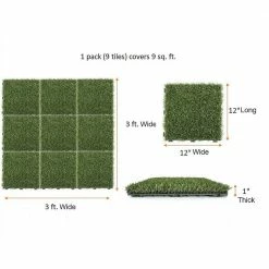 1 ft. x 1 ft. Artificial Grass Interlocking Tiles (9-Pack) by TrafficMaster 17 1 ft. x 1 ft. Artificial Grass Interlocking Tiles (9-Pack) by TrafficMaster -Cozy Floor Style green trafficmaster artificial grass 48219 1d 1000
