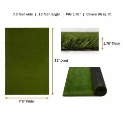 Premium Landscape 7.5 ft. x 13 ft. Green Artificial Grass Rug by TrafficMaster -Cozy Floor Style green trafficmaster artificial grass 566402 1d 1000