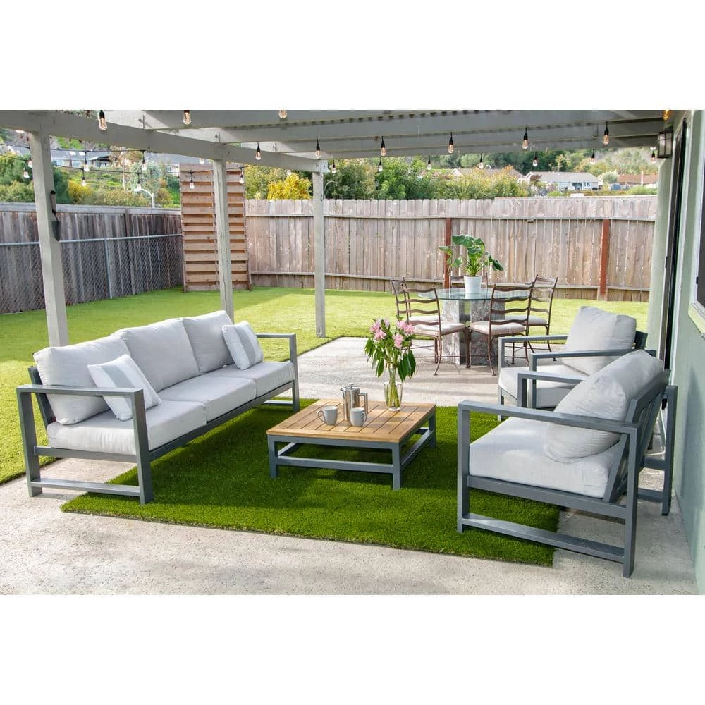 Landscape 7.5 ft. x 13 ft. Green Artificial Grass Rug by TrafficMaster 4 Landscape 7.5 ft. x 13 ft. Green Artificial Grass Rug by TrafficMaster - Image 2