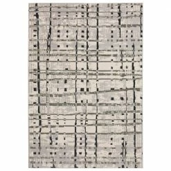 Gentry 4 Grey 3 Ft. 3 In. x 5 Ft. 1 In. Abstract Checker Area Rug by Addison Rugs