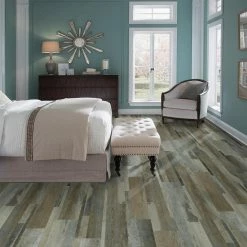 Grey Distressed Wood Multi-Width Look 6 in. x 36 in. Peel and Stick Vinyl Plank (36 sq. ft. / case) by TrafficMaster 11 Grey Distressed Wood Multi-Width Look 6 in. x 36 in. Peel and Stick Vinyl Plank (36 sq. ft. / case) by TrafficMaster -Cozy Floor Style grey distressed wood trafficmaster vinyl plank flooring wd6098 4f 1000