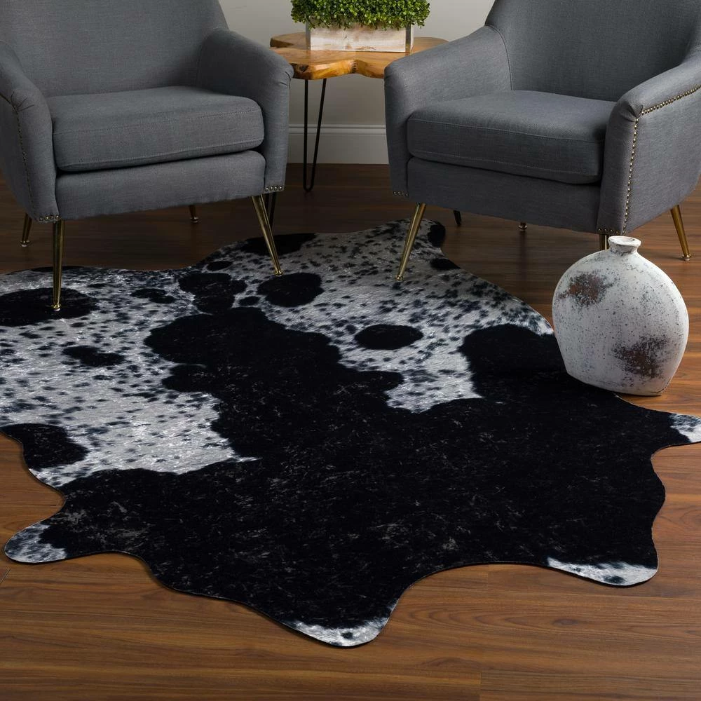 Winston 9 Holstein 7 ft. 9 in. x 9 ft. 7 in. Faux Hyde Area Rug by Addison Rugs 7 Winston 9 Holstein 7 ft. 9 in. x 9 ft. 7 in. Faux Hyde Area Rug by Addison Rugs - Image 5