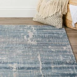 Apollo 5 Indigo 1 ft. 6 in. x 2 ft. 5 in. Distressed Crosshatch Indoor Area Rug by Addison Rugs -Cozy Floor Style indigo addison rugs area rugs hdap5in20x30 76 1000