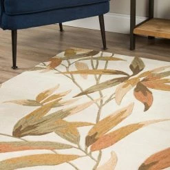 Ascot 4 Bombay Floral Ivory 5 ft. x 7 ft. 9 in. Area Rug by Addison Rugs -Cozy Floor Style ivory addison rugs area rugs hdas4iv5x8 4f 1000