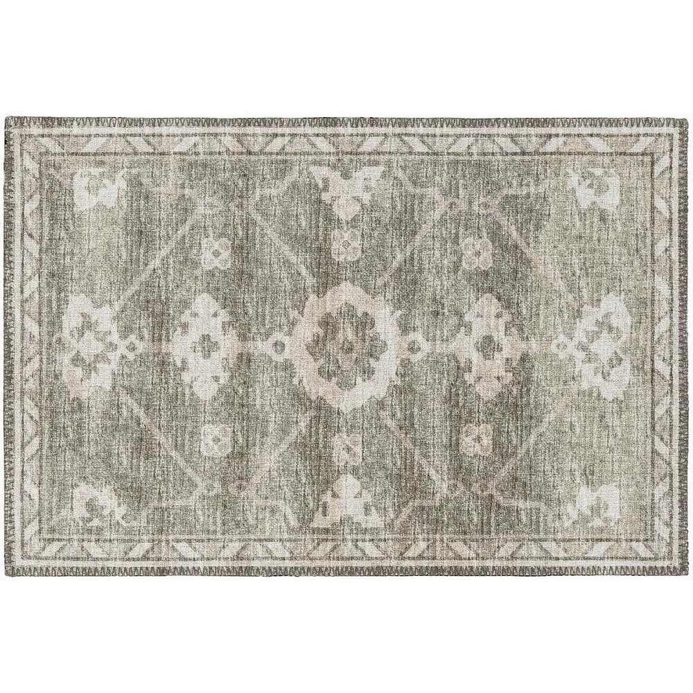 Modena Khaki 1 ft. 8 in. x 2 ft. 6 in. Persian Accent Rug by Addison Rugs 3 Modena Khaki 1 ft. 8 in. x 2 ft. 6 in. Persian Accent Rug by Addison Rugs