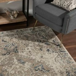Provincial 7 Linen 7 ft. 10 in. x 10 ft. 7 in. Medallion Persian Area Rug by Addison Rugs -Cozy Floor Style linen addison rugs area rugs hdpc7li8x11 1d 1000