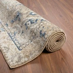 Provincial 7 Linen 7 ft. 10 in. x 10 ft. 7 in. Medallion Persian Area Rug by Addison Rugs -Cozy Floor Style linen addison rugs area rugs hdpc7li8x11 77 1000