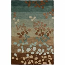 Ascot 1 Striped Floral Mocha 8 ft. x 10 ft. Area Rug by Addison Rugs