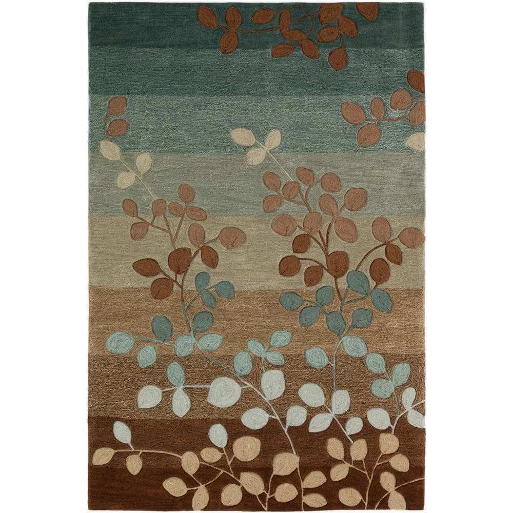 Ascot 1 Striped Floral Mocha 8 ft. x 10 ft. Area Rug by Addison Rugs 3 Ascot 1 Striped Floral Mocha 8 ft. x 10 ft. Area Rug by Addison Rugs