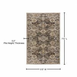 Fergus 6 Mocha 5 ft. x 7 ft. 5 in. Area Rug by Addison Rugs -Cozy Floor Style mocha addison rugs area rugs hdfg6mo5x7 76 1000